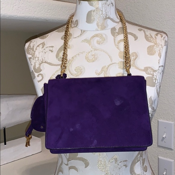 Authentic RUNWAY Ralph Lauren suede purse - Picture 5 of 8